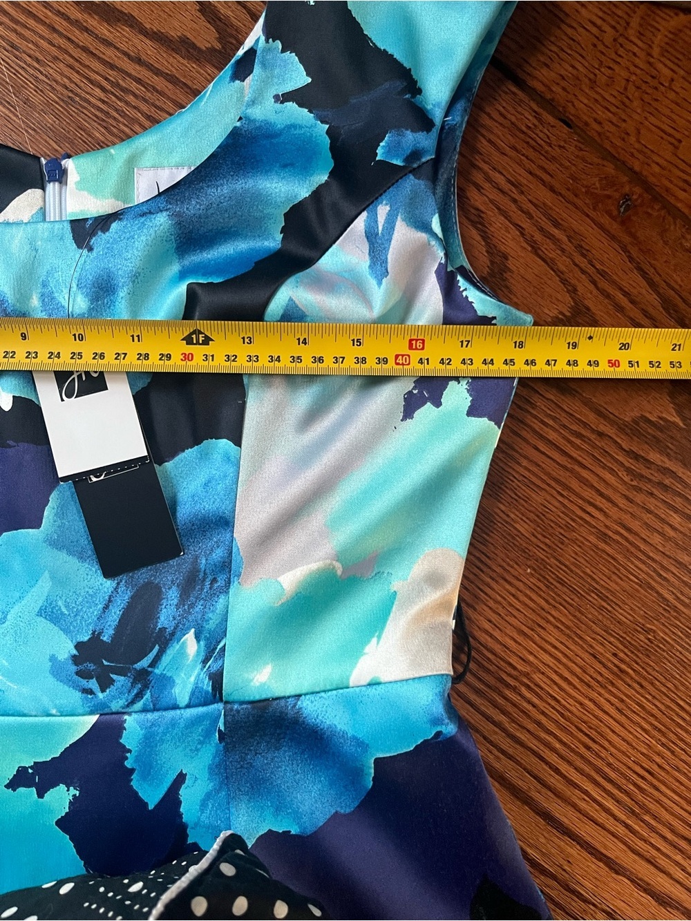 NWT Joseph Ribkoff Blue Floral Sheath Dress Size 10 Made in Canada - Picture 7 of 8